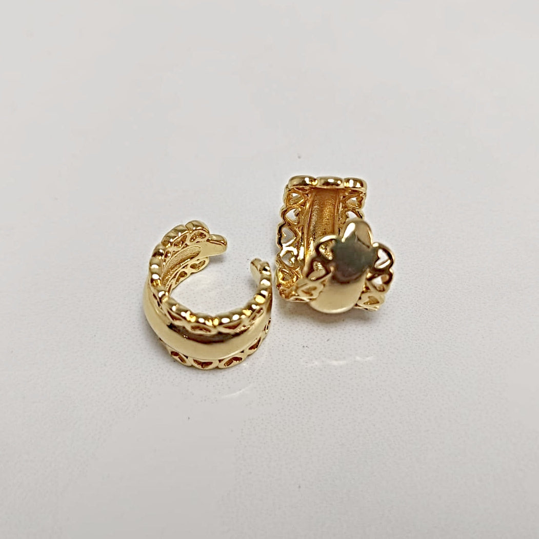 Earcuff corazones mini dorado para mujer