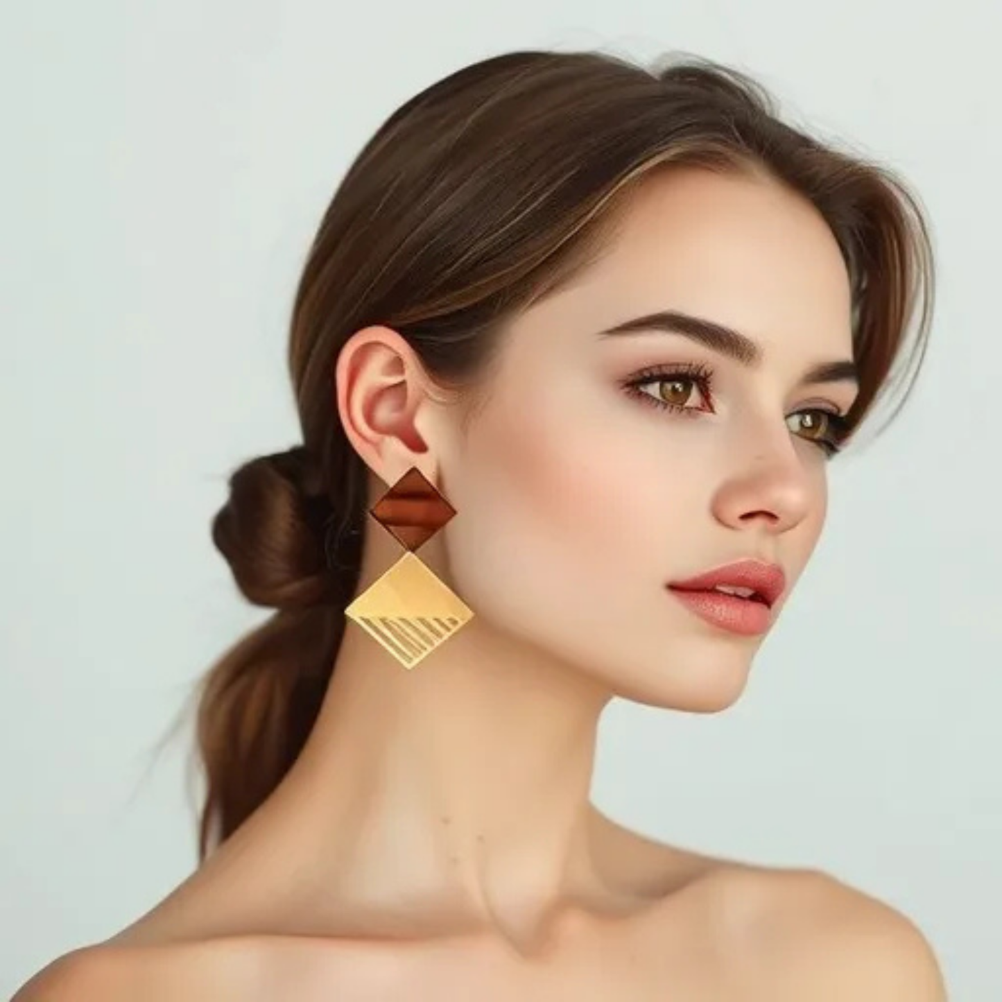 Aretes rombos para mujer