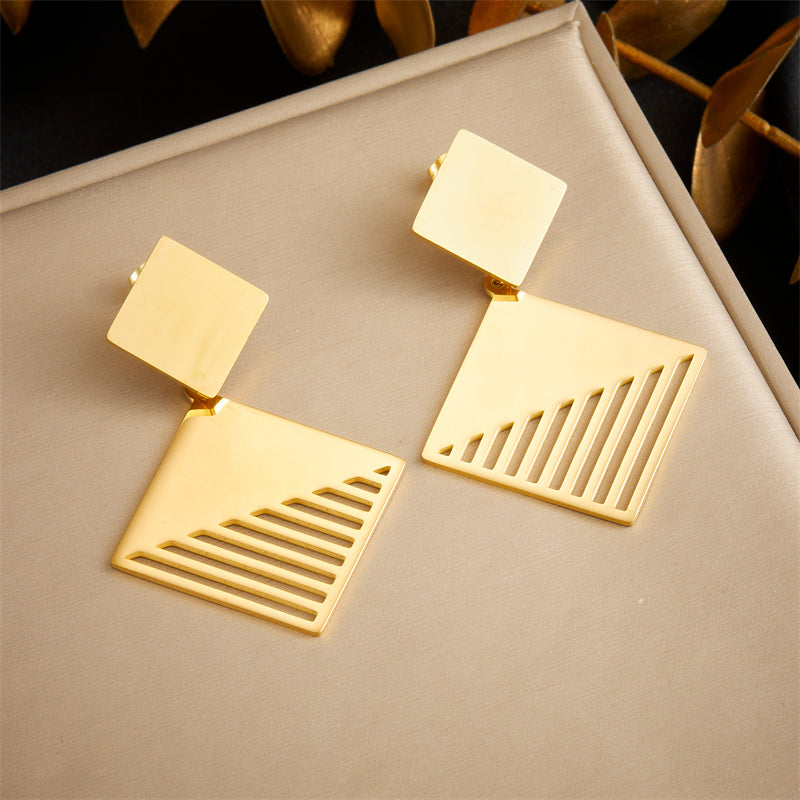 Aretes rombos para mujer