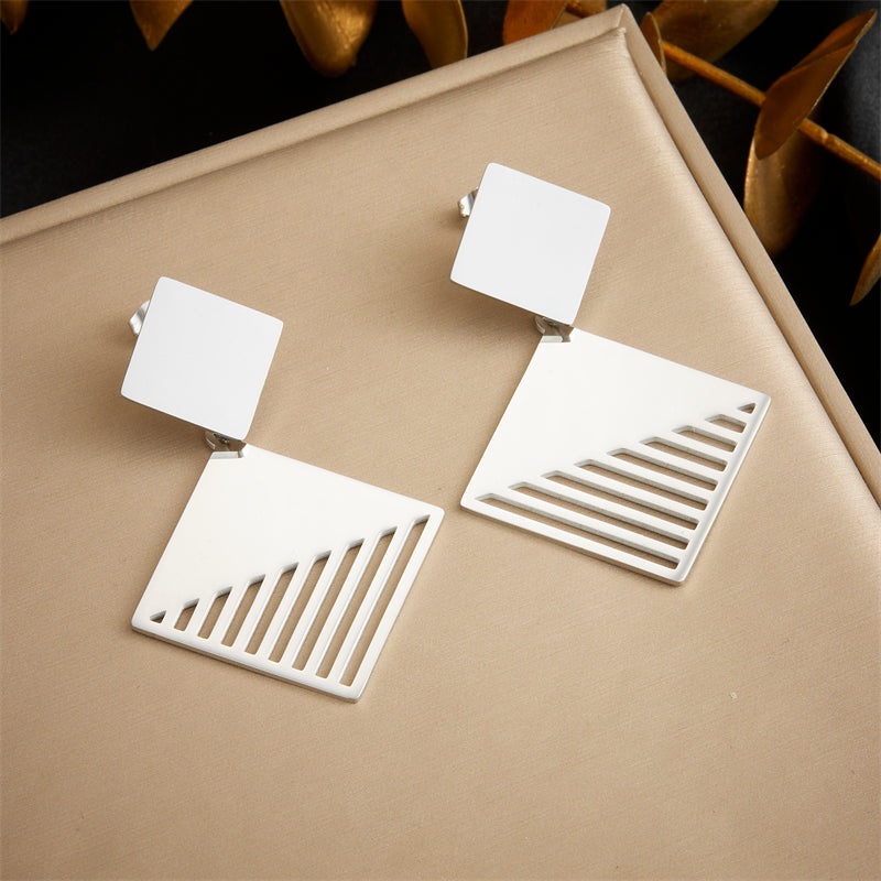 Aretes rombos para mujer