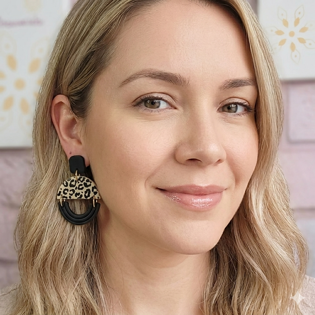 Aretes Artesanales Animal Print en Arcilla Polimérica