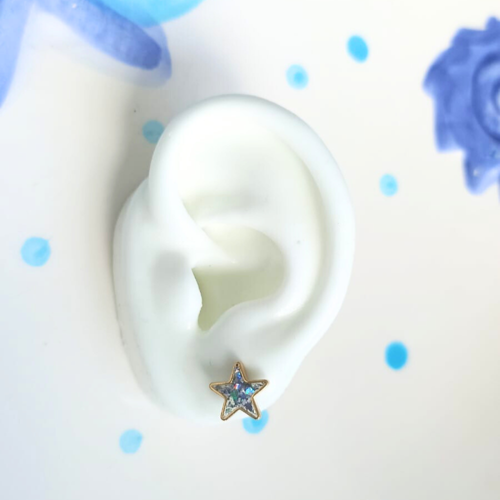 Topos Estrellas Lila Glitter