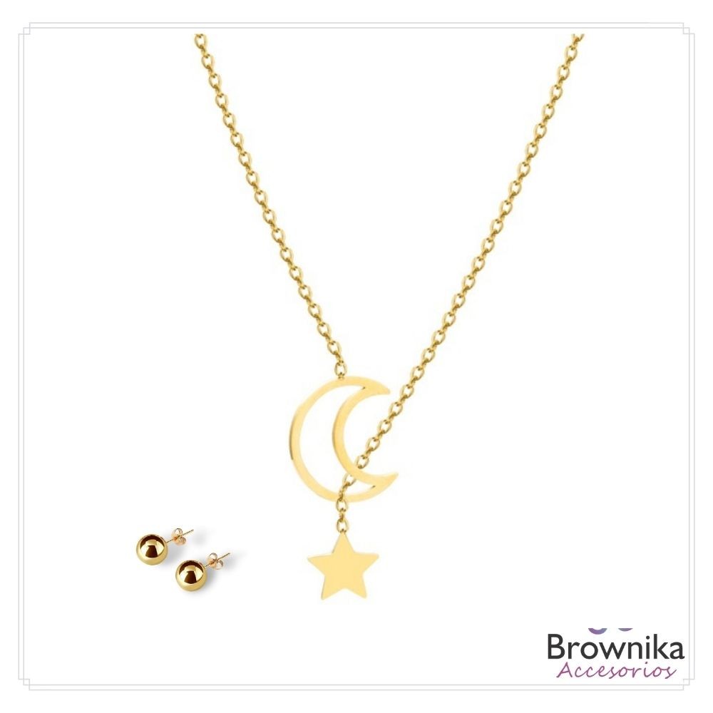 Cadena Graduable Luna y Estrella & Topos