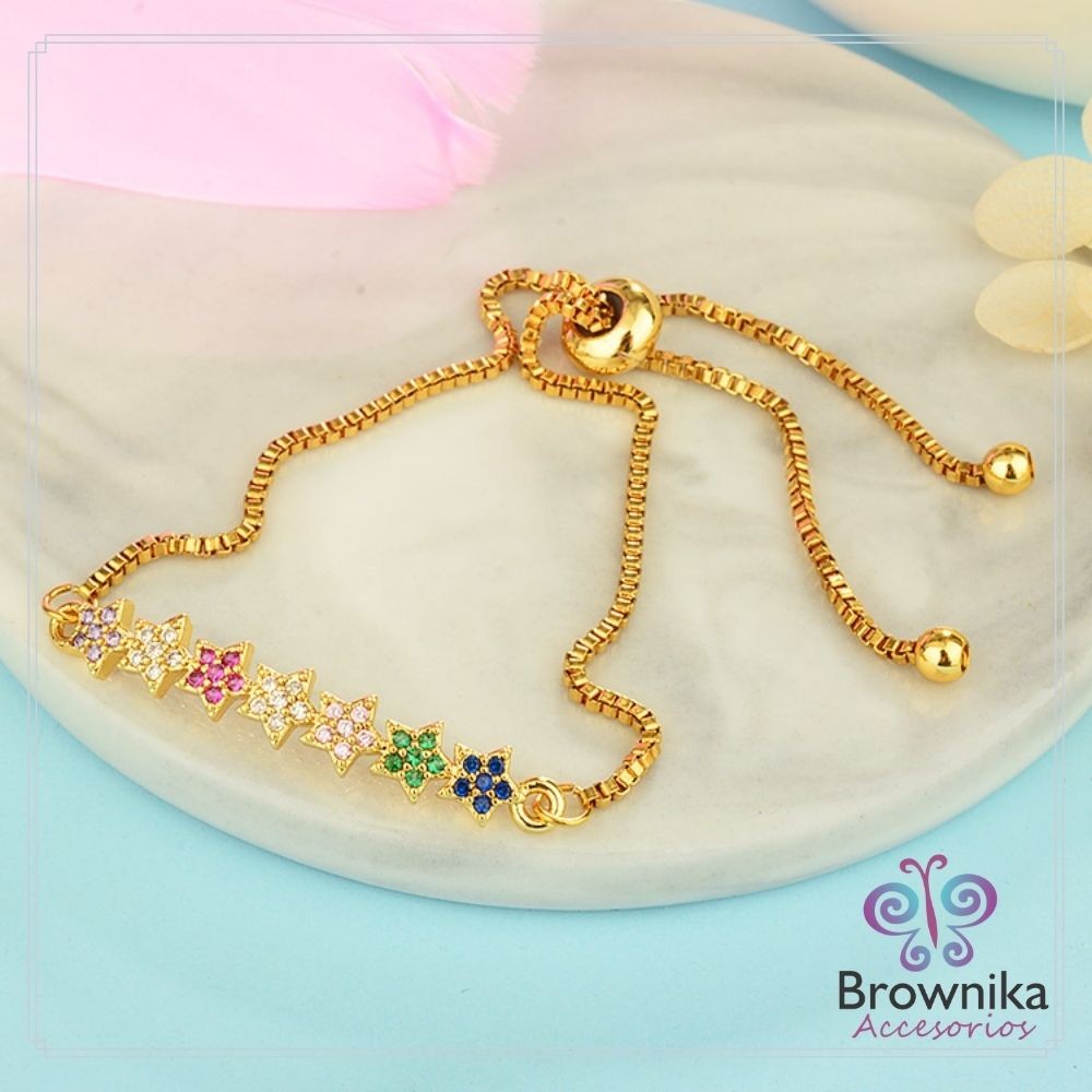 Pulsera flores Micro circones colores