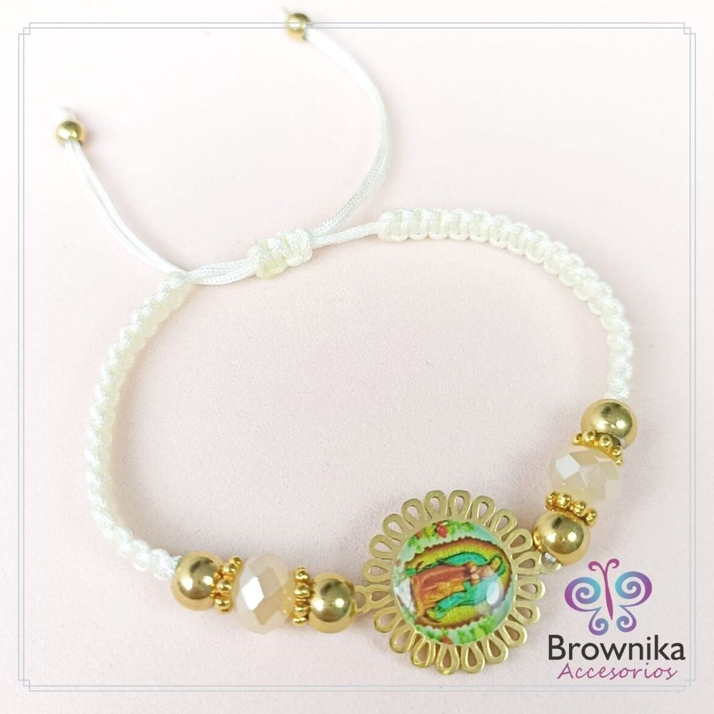 Pulsera Virgen Guadalupe Tejida