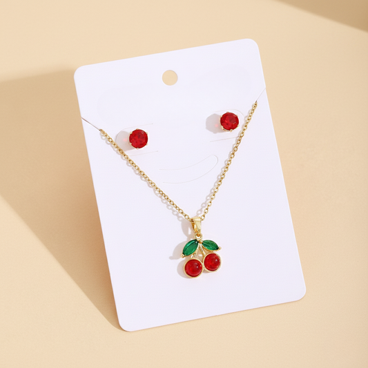 Set Cadena Cerezas Mini y Topos