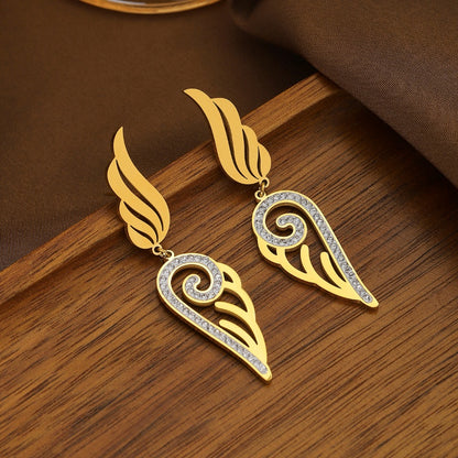 Maxiaretes Alas de Angeles Doradas Acero