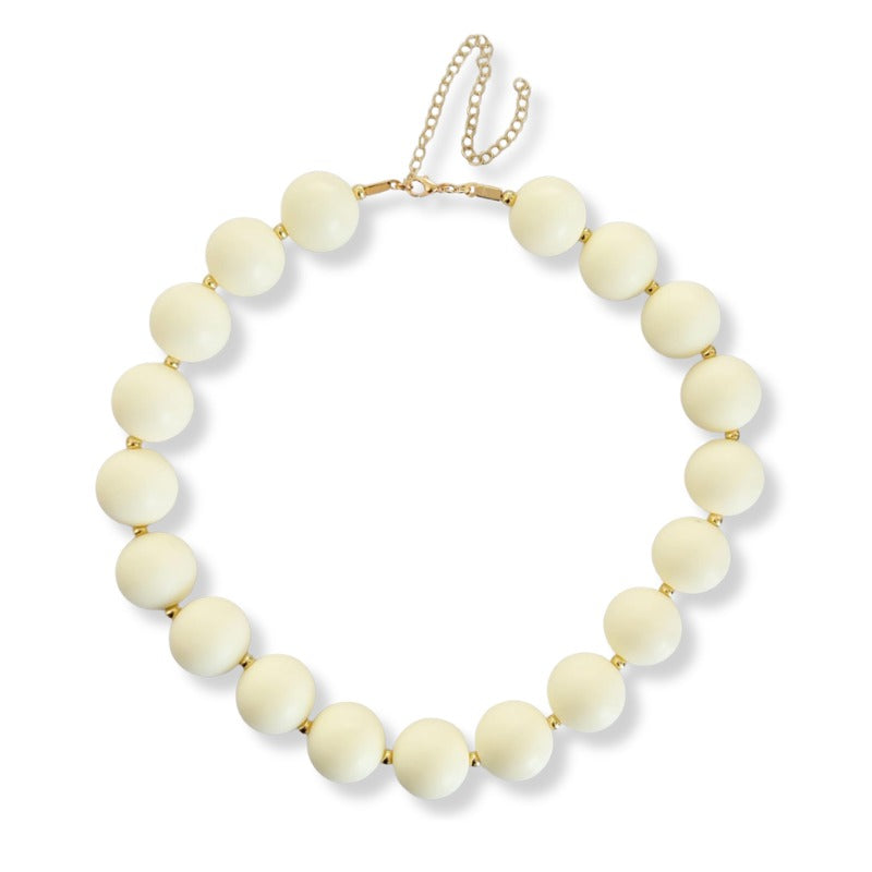 Collar Bubbles Cream en Acrílico | Tendencia para Mujer 2026 | Brownika