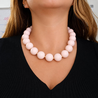 Collar Bubbles Palo de Rosa en Acrílico