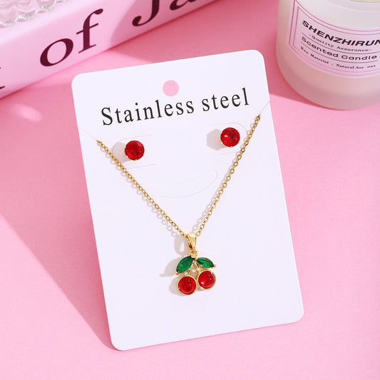 Set de Joyería Cerezas o Fresas Dulces.
