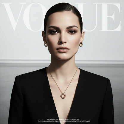 set collar + aretes tricolor