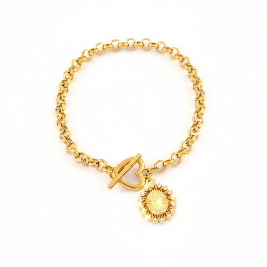 Pulsera Virgen María Circones Brillantes V1