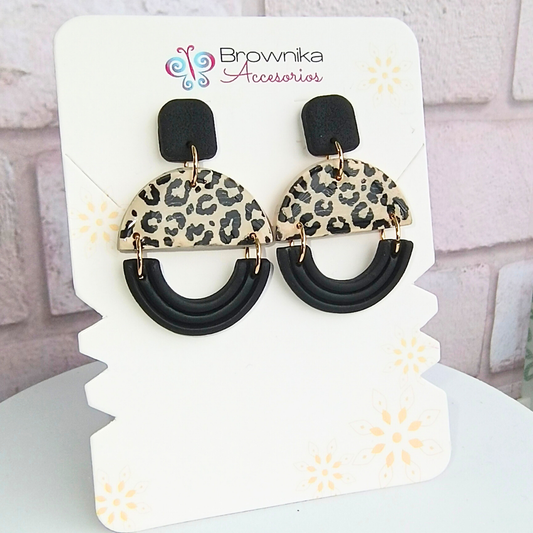 Aretes Artesanales Animal Print en Arcilla Polimérica