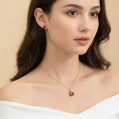 Set Cadena Cerezas Mini y Topos