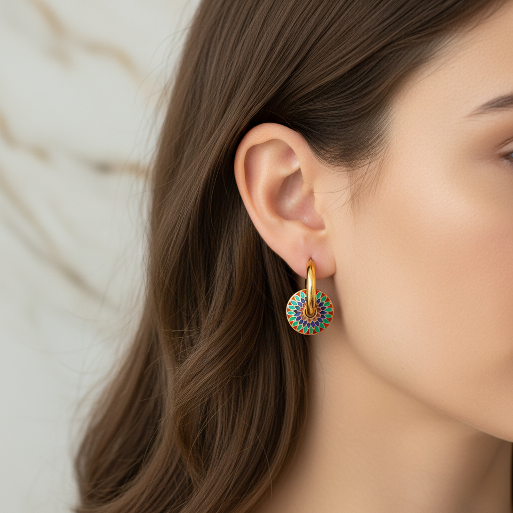 Aretes huggie para mujer