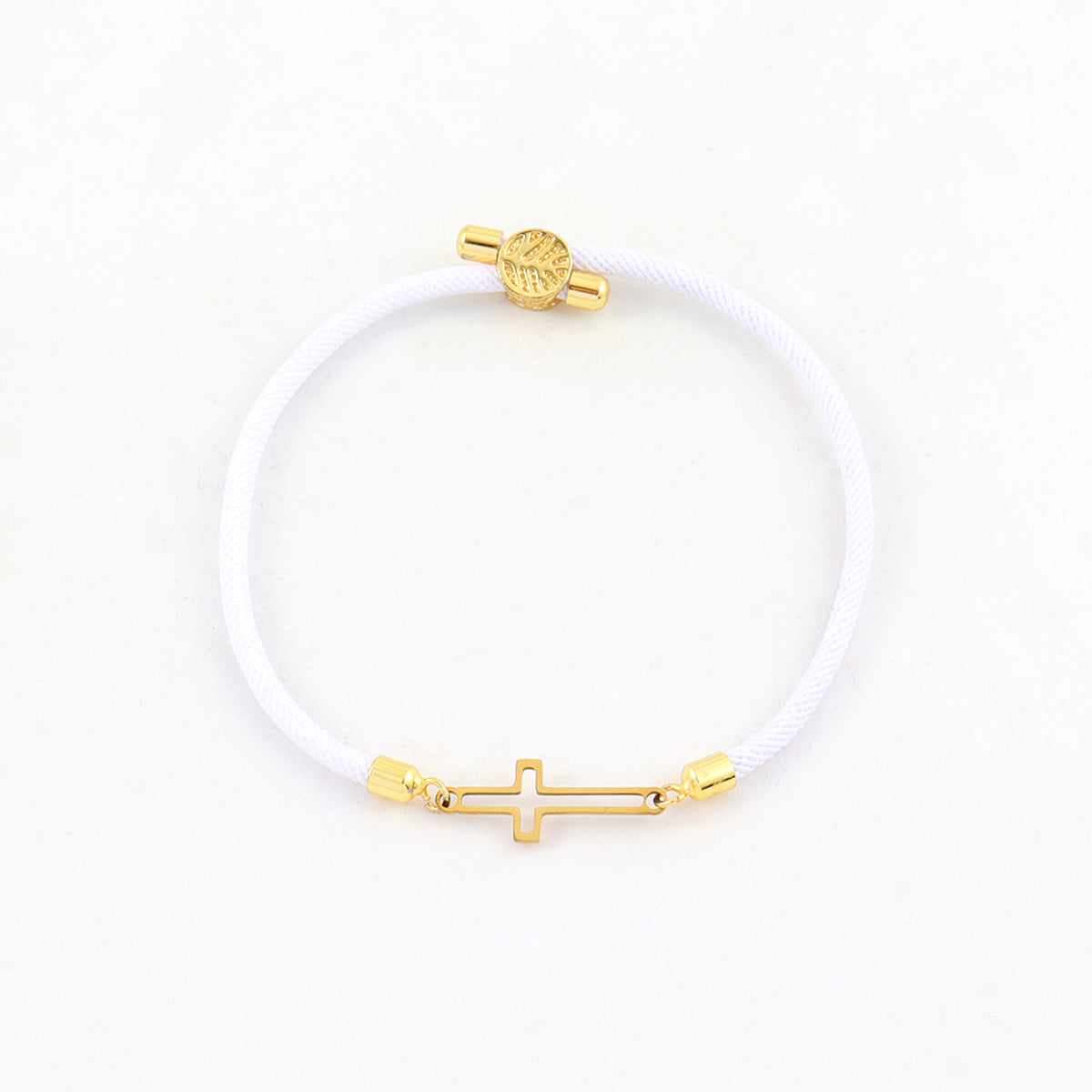 Pulsera para mujer cruz dorada