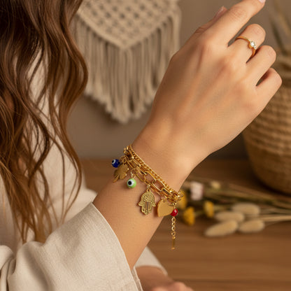 Pulsera Cadenas Multidijes Charms