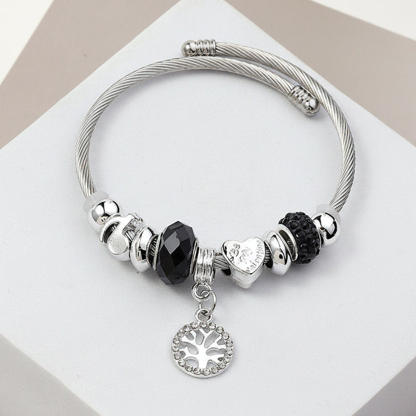 Pulsera Multidijes Árbol de la vida Plateada v2