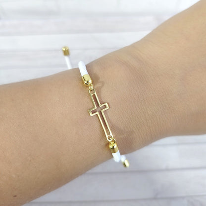 Pulsera Cruz para mujer en acero
