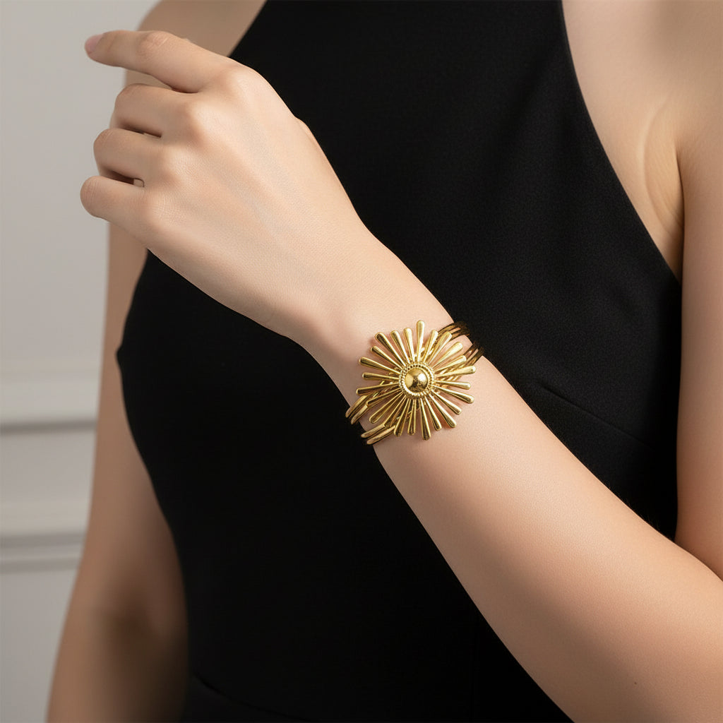 brazalete dorado sol