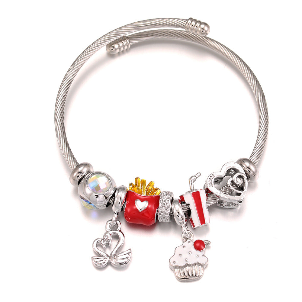 Pulsera charms papas fritas