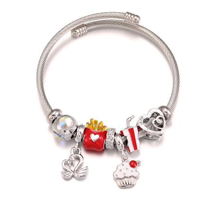 Pulsera charms papas fritas