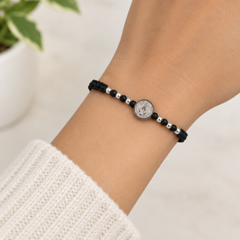 Pulsera Medalla San Benito Mujer 