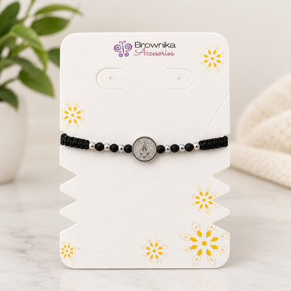 Pulsera Medalla San Benito Mujer