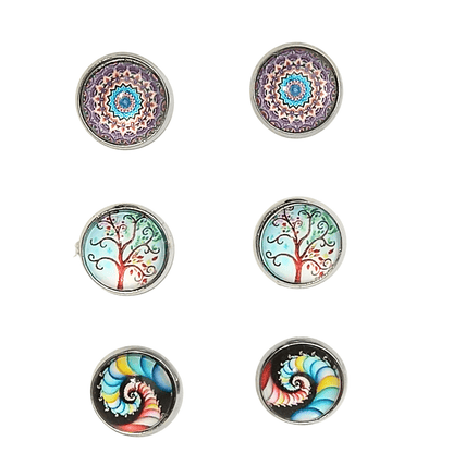 Topos en acero quirúrgicos minimalistas mandalas, árbol de la vida y estelares.