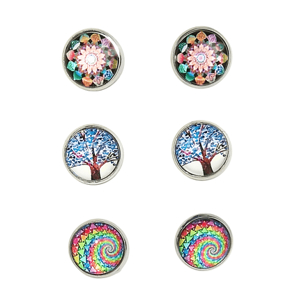Topos en acero quirúrgicos minimalistas mandalas, árbol de la vida y estelares.
