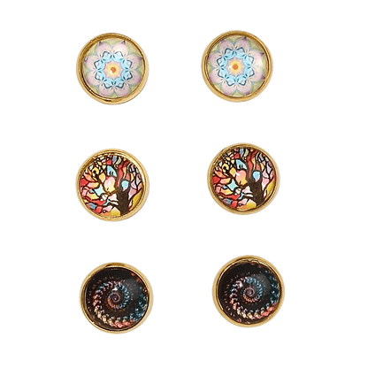Topos en acero quirúrgicos minimalistas mandalas, árbol de la vida y estelares.