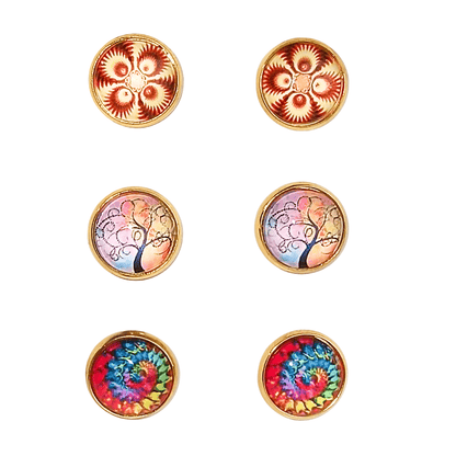Topos en acero quirúrgicos minimalistas mandalas, árbol de la vida y estelares.