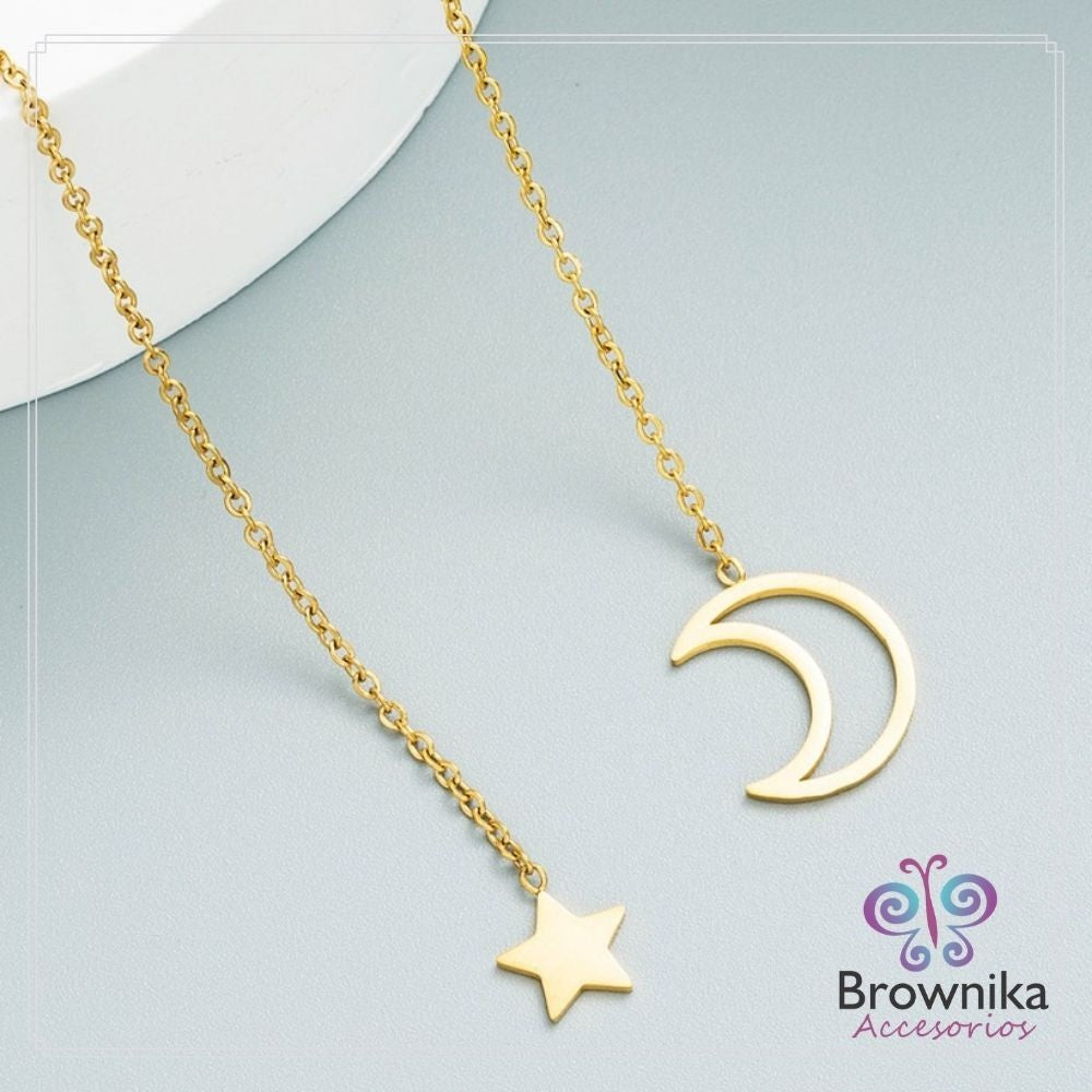 Cadena Graduable Luna y Estrella & Topos