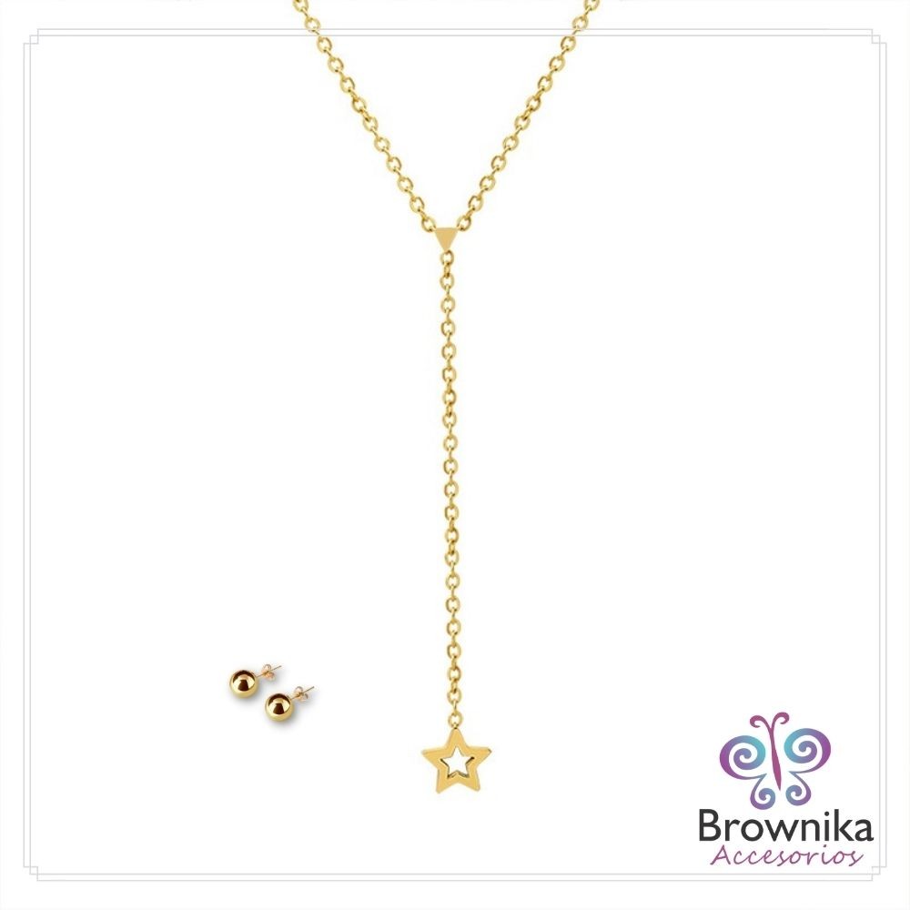 Cadena Minimalista Estrellita & Topos