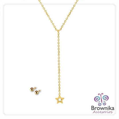 Cadena Minimalista Estrellita & Topos