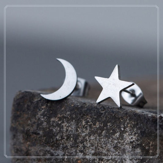 Topos Mini Luna y Estrella Plateados